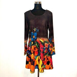 NWT Radzoli Floral Art Sweater Dress Tunic Large - XL